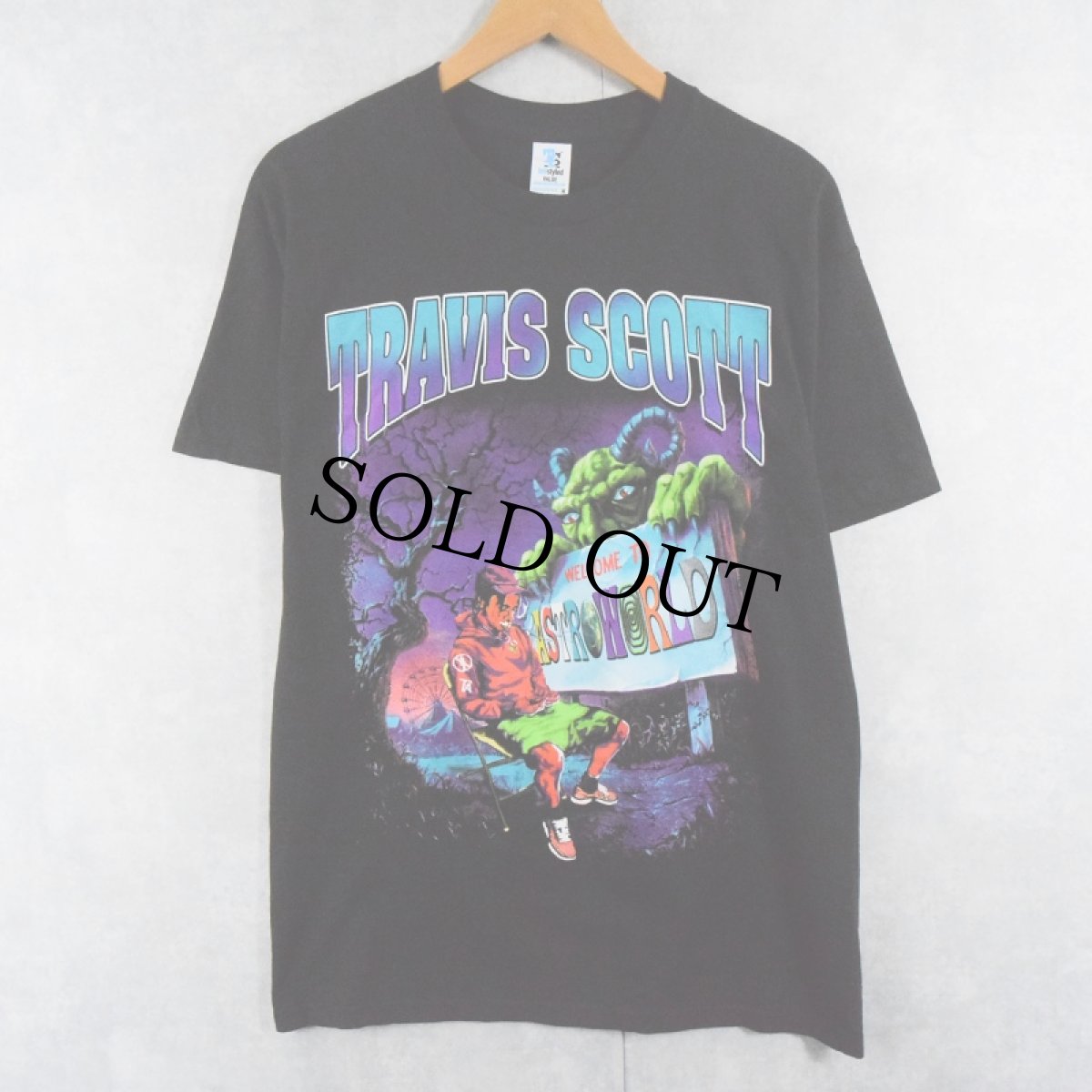 画像1: Travis Scott ASTRO WORLD ヒップホップTシャツ M (1)