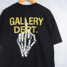 画像1: GALLERY DEPT. Fashion Victim USA製 スカル ミドルフィンガー プリントTシャツ BLACK L (1)