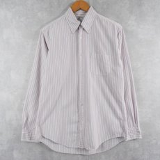 画像1: Brooks Brothers USA製 ストライプ柄 コットンボタンダウンシャツ M (1)