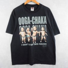 画像1: 90's THE DANCING BABY "OOGA-CHAKA" イラストプリントTシャツ BLACK XL (1)