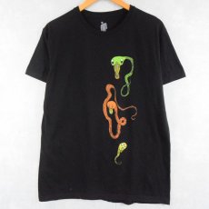 画像1: Billie Eilish ミュージシャンプリントTシャツ BLACK L (1)