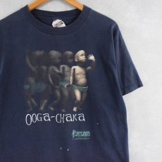 画像1: 90's THE DANCING BABY "OOGA-CHAKA" イラストプリントTシャツ NAVY L (1)