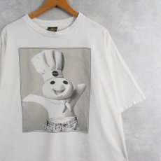 画像1: 90's Pillsbury Doughboy キャラクターパロディプリントTシャツ XL (1)