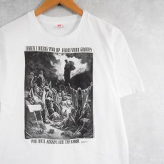 画像1: 90's Gustave Dore "Vision of the Valley of Dry Bones" アートプリントTシャツ L (1)