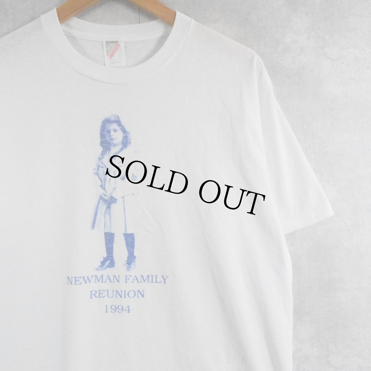 画像1: 90's USA製 "NEWMAN FAMILY REUNION 1994" フォトプリントTシャツ L (1)