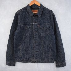 画像1: Levi's レオパード柄 デニムジャケット L (1)