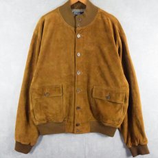 画像1: POLO Ralph Lauren "A-1TYPE" スエードレザージャケット XL (1)