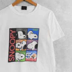 画像1: 90's SNOOPY USA製 "PEANUTS 50 CELEBRATION" キャラクタープリントTシャツ M (1)