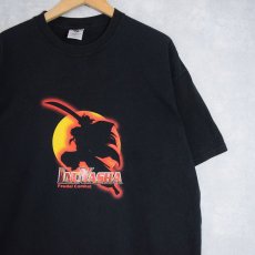 画像1: 犬夜叉 アニメプリントTシャツ BLACK XL (1)