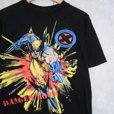 画像1: 90's MARVEL COMICS "WOLVERINE" USA製 キャラクターTシャツ BLACK (1)