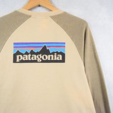 画像1: 2019AW Patagonia ロゴプリントラグランロンT M (1)