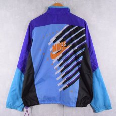 画像1: 90's NIKE 銀タグ 切り替えデザイン ナイロンジャケット XL (1)