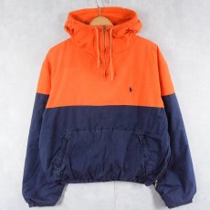 画像1: 90's POLO Ralph Lauren コットン ハーフジップパーカー M (1)