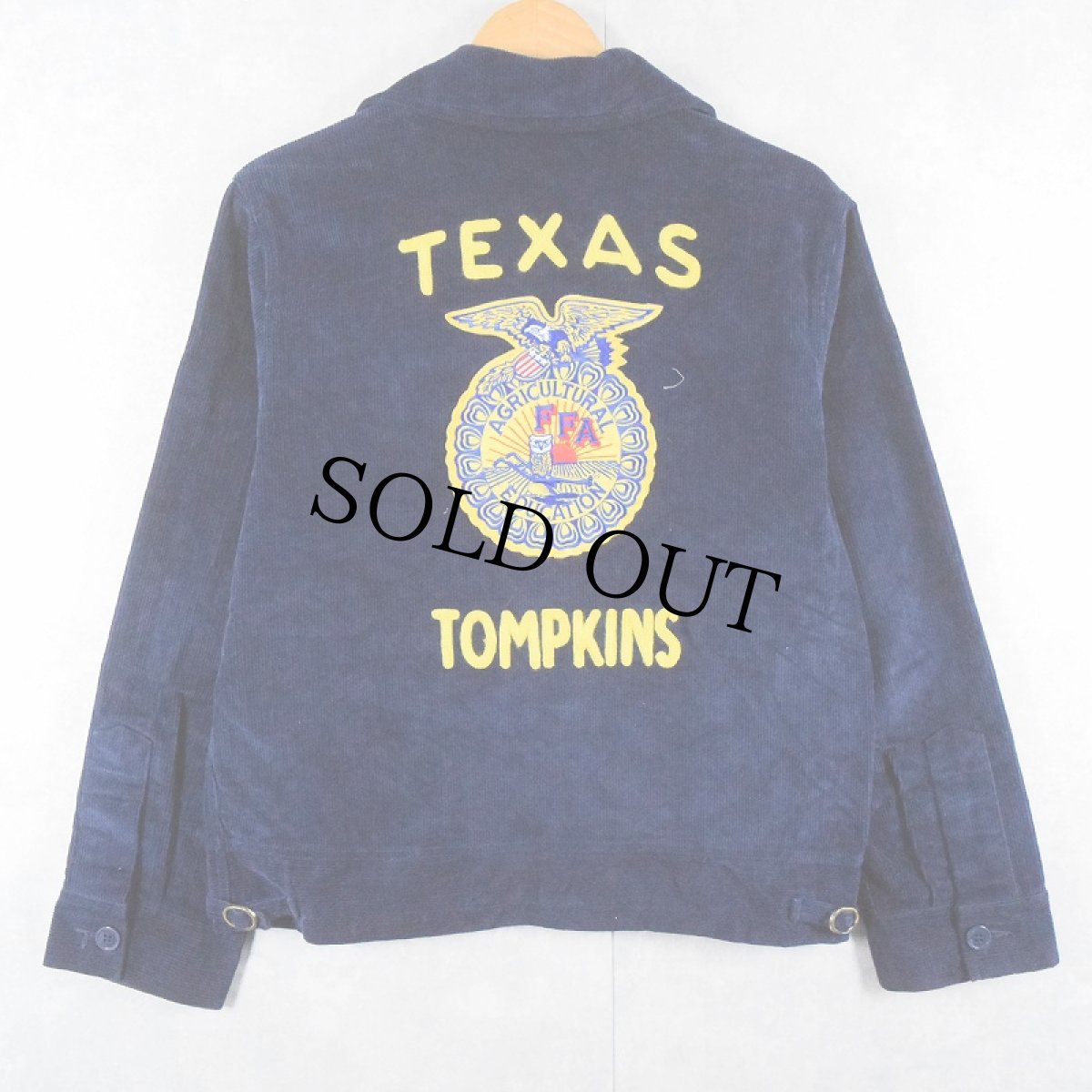 画像1: FFA "TEXAS TOMPKINS" ファーマーズコーデュロイジャケット NAVY SIZE36 (1)