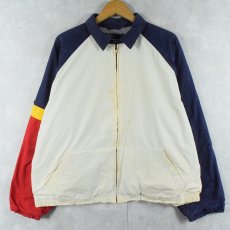 画像1: 90's POLO Ralph Lauren フリースライナー チンスト付き コットンスイングトップ L  (1)