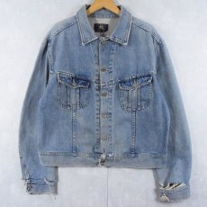 画像1: 90's Ralph Lauren RRL 三ツ星 USA製 "101-J TYPE" デニムジャケット XL (1)