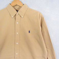 画像1: POLO Ralph Lauren "CLASSIC FIT" ロゴ刺繍 コットンボタンダウンシャツ M (1)