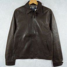 画像1: POLO Ralph Lauren レザージャケット BROWN S (1)