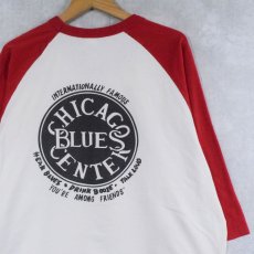 画像2: KINGSTON MINES CHICAGO ブルースライブハウス プリントリンガーTシャツ XL (2)