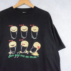 画像1: "WHEN IRISH EYES ARE SMILING!!" イラストプリントTシャツ XL (1)