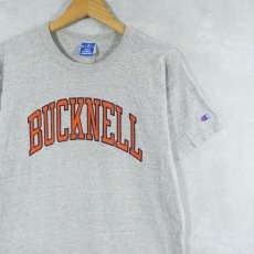 画像1: 90's Champion USA製 88/12 "BUCKNELL" 染み込み カレッジプリントTシャツ L (1)