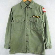 画像1: 60's U.S.ARMY パッチ付き ユーティリティシャツ (1)