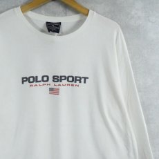 画像1: 90's POLO SPORT Ralph Lauren ロゴプリントロンT L (1)