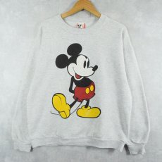 画像1: 90's Disney USA製 MICKEY MOUSE キャラクタープリントスウェット L (1)