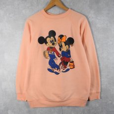 画像1: 80's "MICKEY MOUSE & MINNIE MOUSE" 黒人ミッキー キャラクターパロディ プリントスウェット XL (1)