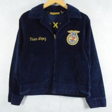 画像2: FFA "TEXAS CHAVEZ" ファーマーズコーデュロイジャケット NAVY SIZE34 (2)