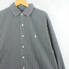 画像1: POLO Ralph Lauren "BRADFORD" ストライプ柄 コットンシャツ XL (1)