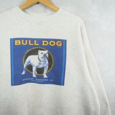 画像1: Bull Dog Brand 前V 企業プリントスウェット (1)