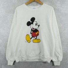 画像1: 80's Disney USA製 MICKEY MOUSE キャラクタープリントスウェット L (1)