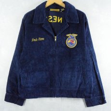 画像2: FFA "TEXAS CHAVEZ" ファーマーズコーデュロイジャケット NAVY SIZE42 (2)