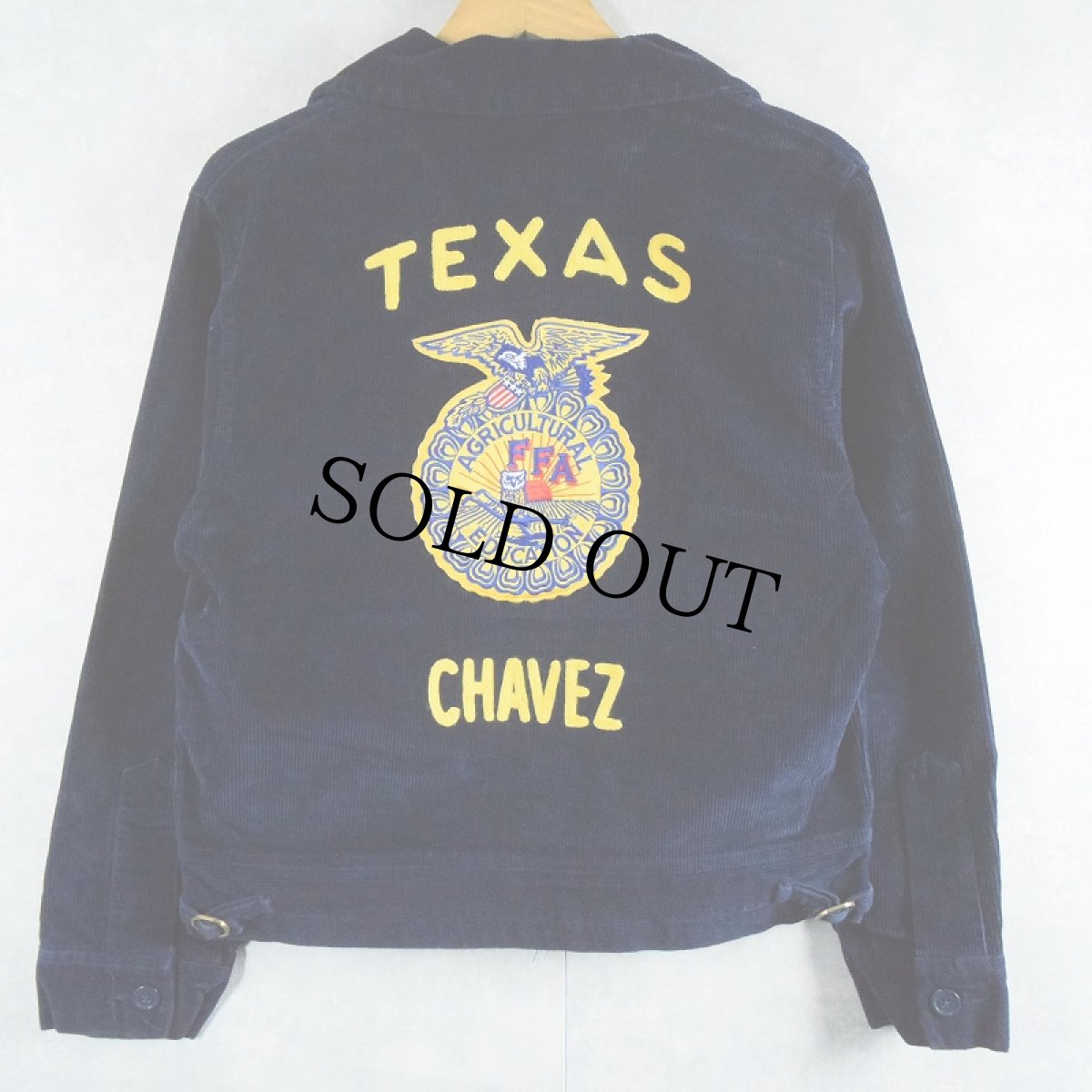 画像1: FFA "TEXAS CHAVEZ" ファーマーズコーデュロイジャケット NAVY SIZE34 (1)