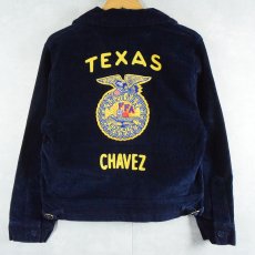 画像1: FFA "TEXAS CHAVEZ" ファーマーズコーデュロイジャケット NAVY SIZE34 (1)