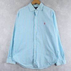 画像1: POLO Ralph Lauren "WESTERTON" ストライプ柄 コットンシャツ L (1)