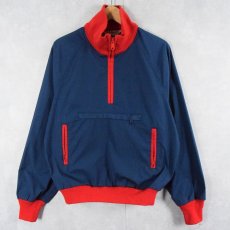 画像1: 80's L.L.Bean USA製 コットン×ポリエステル アノラックジャケット NAVY (1)