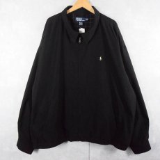 画像1: POLO Ralph Lauren ロゴ刺繍 ポリエステルスイングトップ BLACK 4XLT (1)