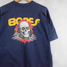 画像1: 90's FRUIT OF THE LOOM USA製 POWELL PERALTA  "BONES" プリントTシャツ NAVY XL (1)