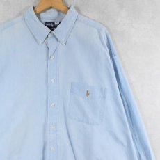 画像1: Ralph Lauren "BIG SHIRT" ロゴ刺繍 ボタンダウン シャンブレーシャツ XXL (1)