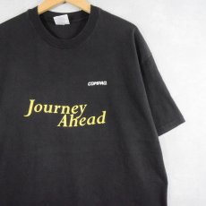 画像2: 90's COMPAQ "Journey Ahead" コンピューター企業プリントTシャツ BLACK XL (2)