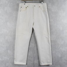 画像1: 90's Levi's 501 USA製 ホワイトデニムパンツ W34 (1)