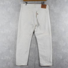 画像2: 90's Levi's 501 USA製 ホワイトデニムパンツ W34 (2)