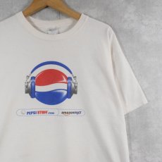 画像1: PEPSI STUFF "amazon mp3" 飲料メーカープリントTシャツ L (1)