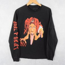 画像1: Trippie Redd ヒップホッププリントロンT BLACK M (1)