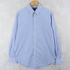 画像1: Ralph Lauren "CUSTOM FIT" ストライプ柄 コットンボタンダウンシャツ M (1)