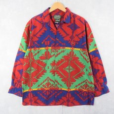 画像1: 80〜90's Ralph Lauren POLO COUNTRY ネイティブ柄 ライトネルシャツ S (1)