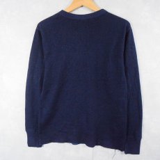 画像2: 90's duofold USA製 無地 ヘンリーネック 2PLYカットソー NAVY M (2)