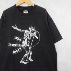 画像1: 90's RAGE AGAINST THE MACHINE "Who laughs last" ロックバンドプリントTシャツ BLACK XL (1)